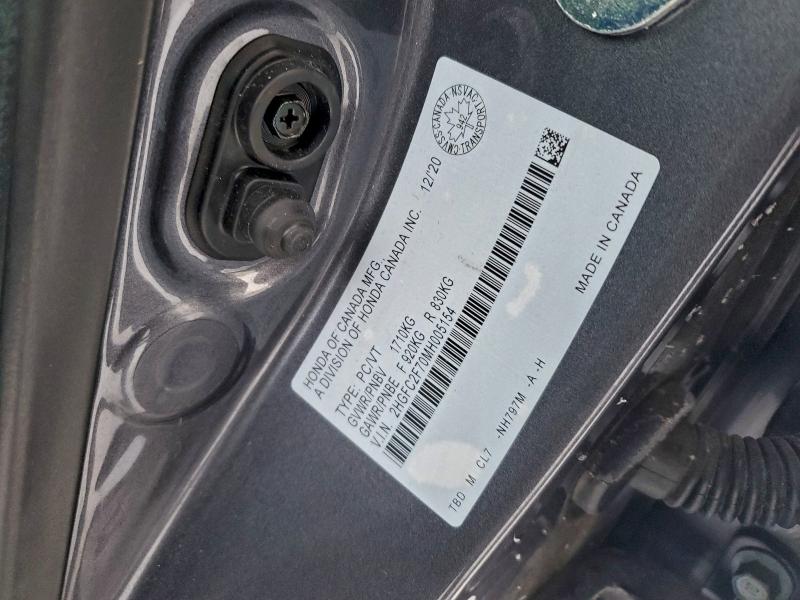 Продажа на аукционе авто 2021 Honda Civic, vin: 2HGFC2F70MH005154, номер лота: 95239585