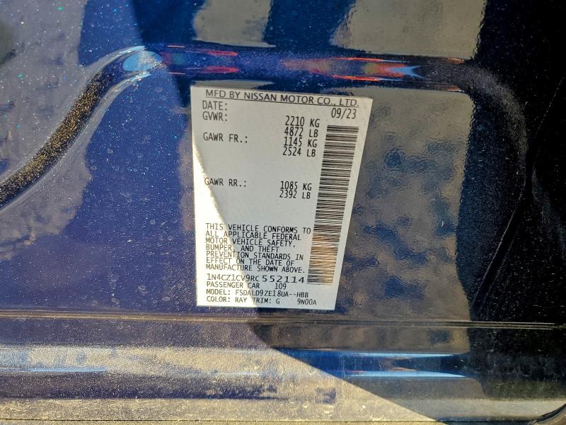 Aukcja sprzedaży 2024 Nissan Leaf, vin: 1N4CZ1CV9RC552114, numer aukcji: 95296295
