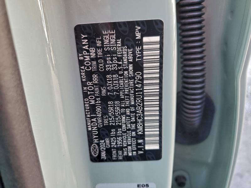 98009515 :رقم المزاد ، KM8HC3AB2RU114790 vin ، 2024 Hyundai Kona مزاد بيع