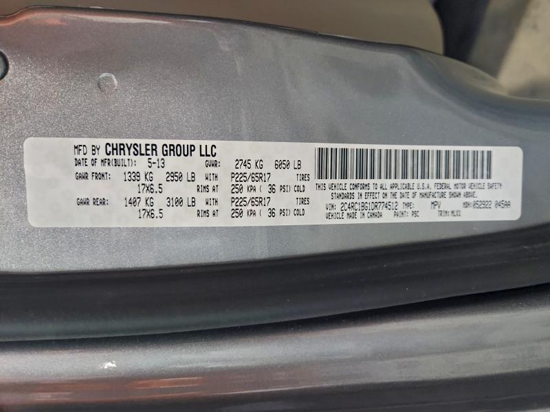 98377545 :رقم المزاد ، 2C4RC1BG1DR774512 vin ، 2013 Chrysler Town & Cou مزاد بيع