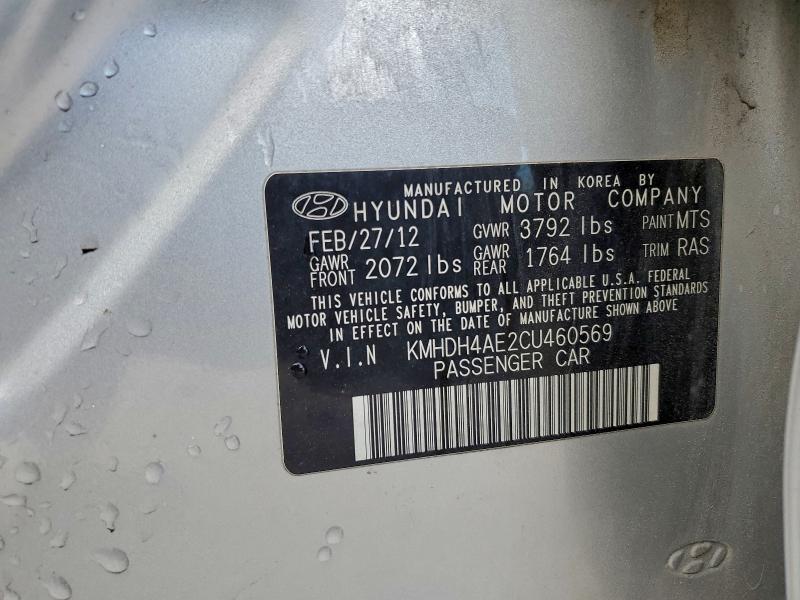 Продажа на аукционе авто 2012 Hyundai Elantra, vin: KMHDH4AE2CU460569, номер лота: 97329565