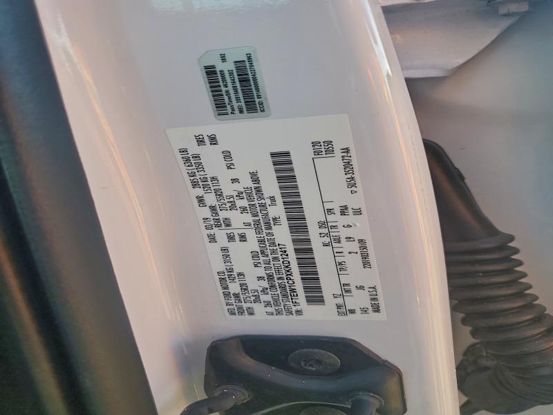 94756635 :رقم المزاد ، 1FTEW1CPXKKD12417 vin ، 2019 Ford F150 مزاد بيع