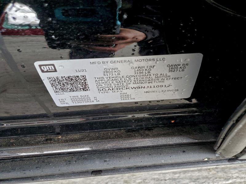 Aukcja sprzedaży 2022 Buick Enclave, vin: 5GAERCKW8NJ110912, numer aukcji: 97048385