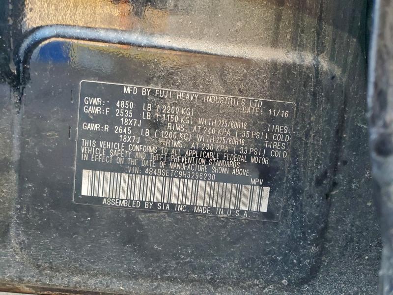 97588275 :رقم المزاد ، 4S4BSETC9H3296230 vin ، 2017 Subaru Outback مزاد بيع