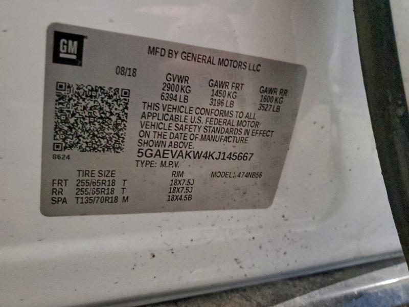 Продаж на аукціоні авто 2019 Buick Enclave, vin: 5GAEVAKW4KJ145667, номер лоту: 96481265