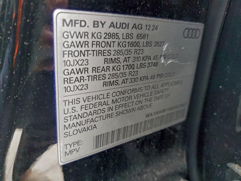 Aukcja sprzedaży 2025 Audi Sq8, vin: WA1AWBF15SD022502, numer aukcji: 93925515