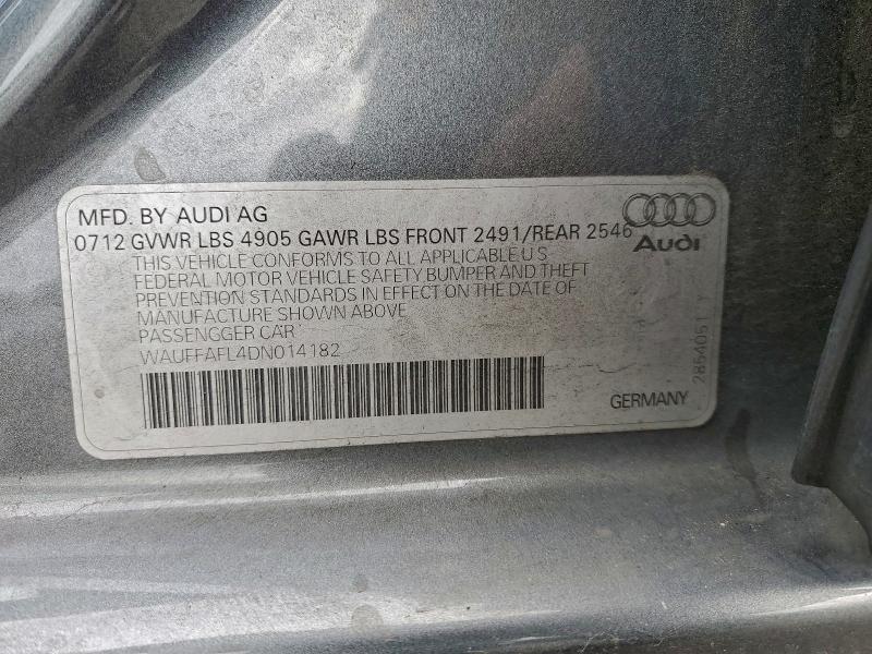 Aukcja sprzedaży 2013 Audi A4, vin: WAUFFAFL4DN014182, numer aukcji: 97107935