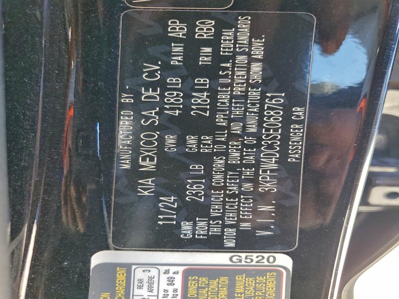 Aukcja sprzedaży 2025 Kia K4, vin: 3KPFW4DC3SE068761, numer aukcji: 96398615