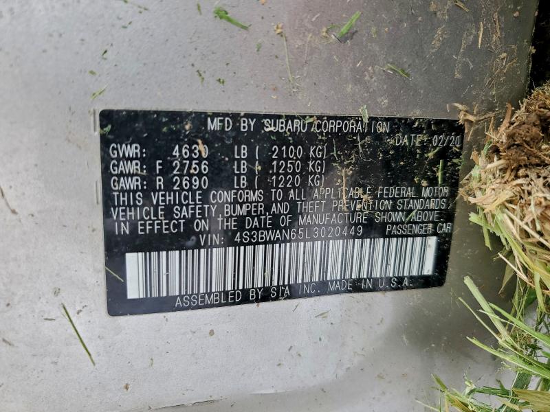 Продаж на аукціоні авто 2020 Subaru Legacy Lim, vin: 4S3BWAN65L3020449, номер лоту: 96437665