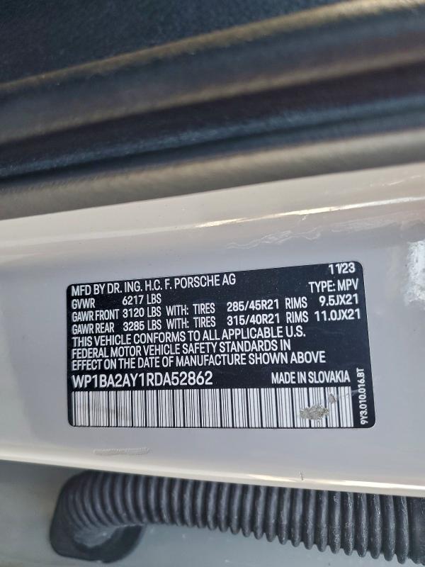 98250575 :رقم المزاد ، WP1BA2AY1RDA52862 vin ، 2024 Porsche Cayenne Co مزاد بيع