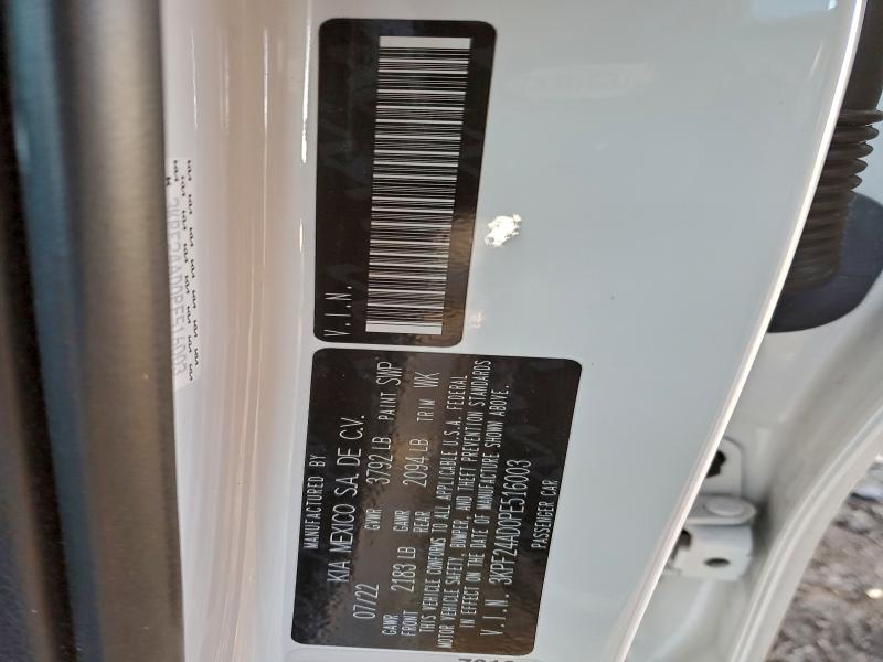 Aukcja sprzedaży 2023 Kia Forte Lx, vin: 3KPF24AD0PE516003, numer aukcji: 96601395