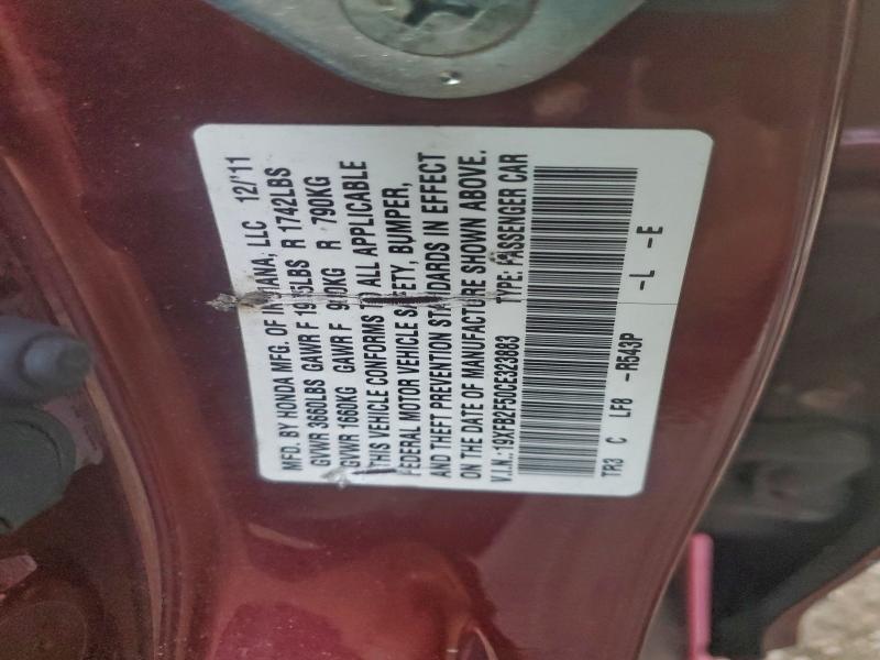 Aukcja sprzedaży 2012 Honda Civic, vin: 19XFB2F50CE323883, numer aukcji: 94136595