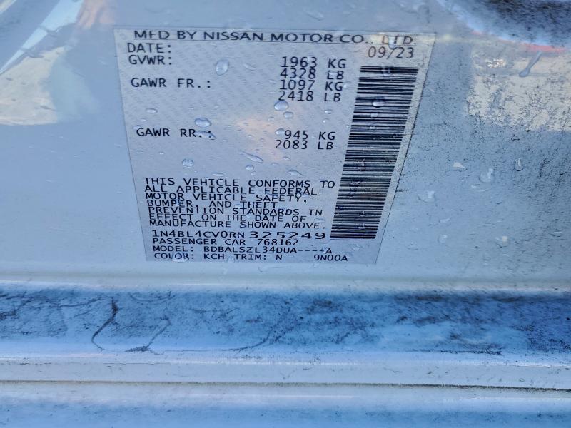 Продаж на аукціоні авто 2024 Nissan Altima, vin: 1N4BL4CV0RN325249, номер лоту: 96804385