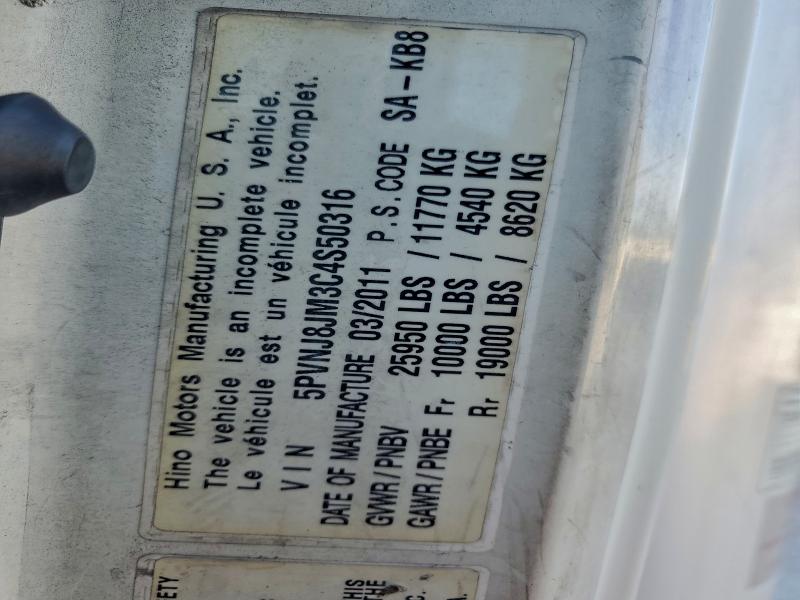Продаж на аукціоні авто 2012 Hino 258/268, vin: 5PVNJ8JM3C4S50316, номер лоту: 93763445