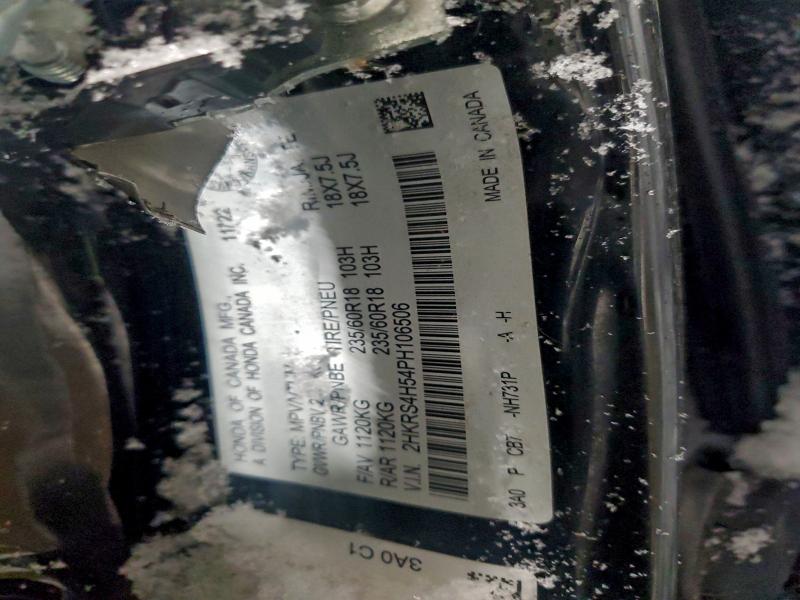 2023 Honda Cr-v მანქანა იყიდება აუქციონზე, vin: 2HKRS4H54PH106506, აუქციონის ნომერი: 94956665