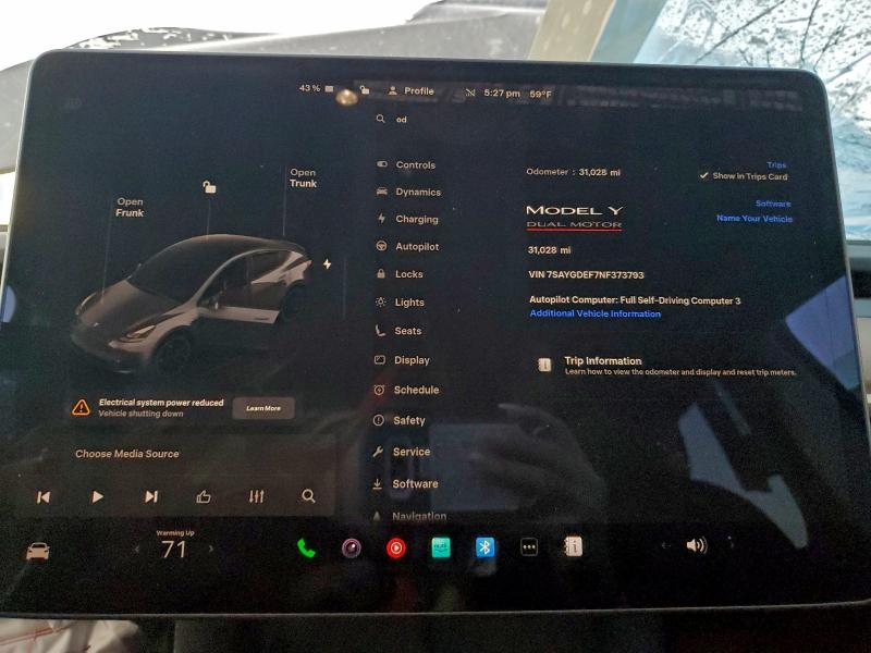 Aukcja sprzedaży 2022 Tesla Model Y, vin: 7SAYGDEF7NF373793, numer aukcji: 94640855