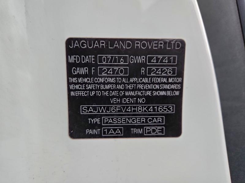 Aukcja sprzedaży 2017 Jaguar F-type, vin: SAJWJ6FV4H8K41653, numer aukcji: 95014975
