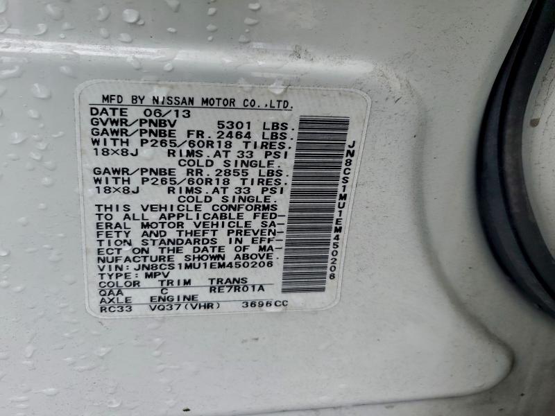 Продажа на аукционе авто 2014 Infiniti Qx70, vin: JN8CS1MU1EM450206, номер лота: 97237245