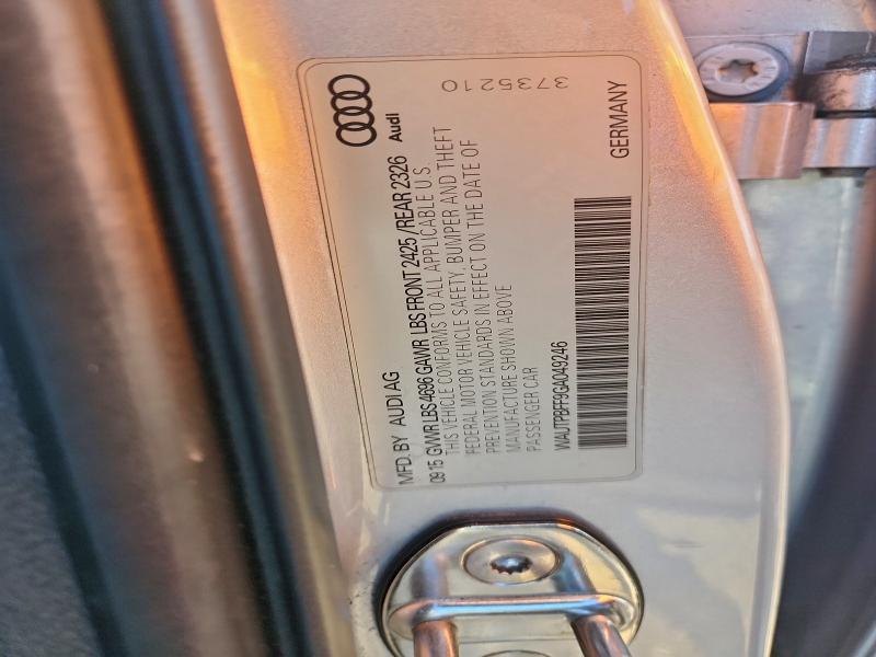 2016 Audi A3 მანქანა იყიდება აუქციონზე, vin: WAUTPBFF9GA049245, აუქციონის ნომერი: 94796535