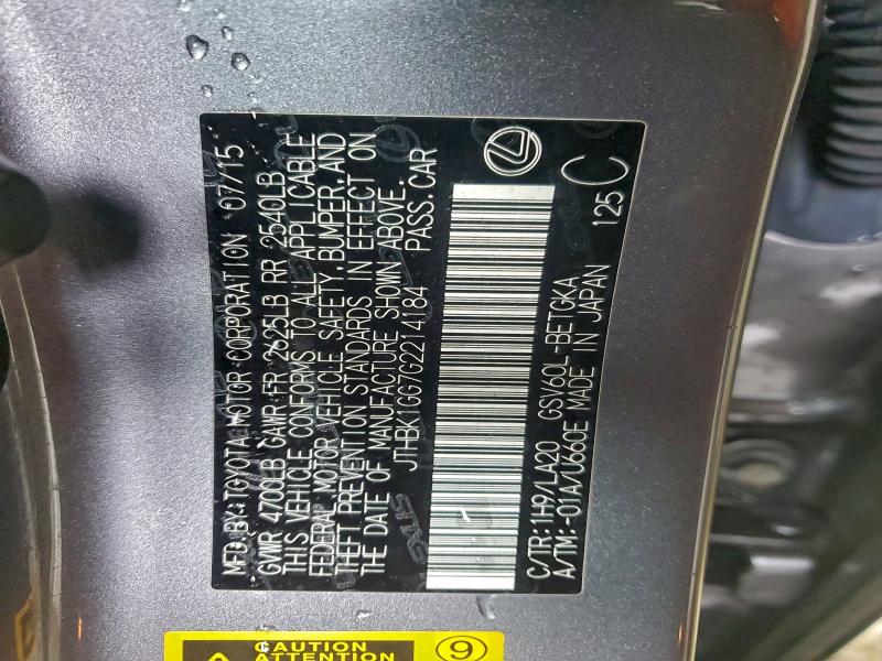 Aukcja sprzedaży 2016 Lexus Es, vin: JTHBK1GG7G2214184, numer aukcji: 94878685