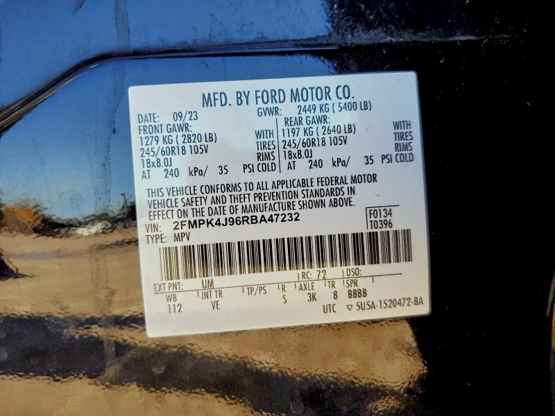 Продаж на аукціоні авто 2024 Ford Edge, vin: 2FMPK4J96RBA47232, номер лоту: 79014595