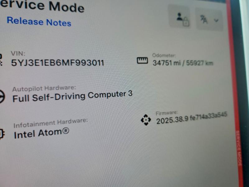 Aukcja sprzedaży 2021 Tesla Model 3, vin: 5YJ3E1EB6MF993011, numer aukcji: 94750975