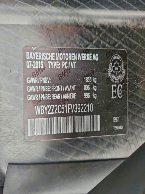 2015 Bmw I8 მანქანა იყიდება აუქციონზე, vin: WBY2Z2C51FV392210, აუქციონის ნომერი: 95713975