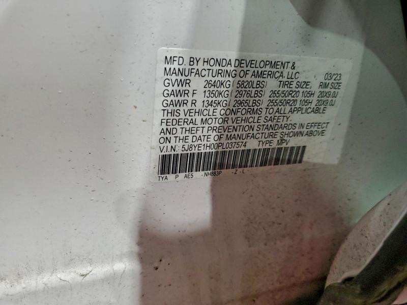 Aukcja sprzedaży 2023 Acura Mdx, vin: 5J8YE1H00PL037574, numer aukcji: 97395165