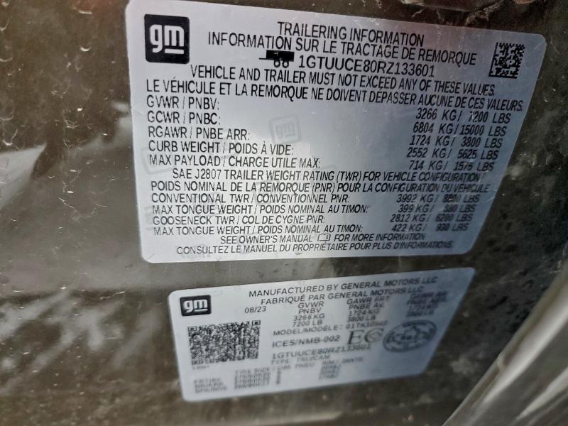 Aukcja sprzedaży 2024 Gmc Sierra K15, vin: 1GTUUCE80RZ133601, numer aukcji: 97725325
