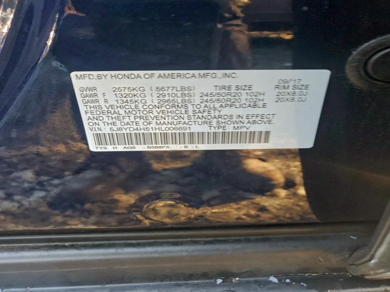 Aukcja sprzedaży 2017 Acura Mdx, vin: 5J8YD4H51HL006691, numer aukcji: 97210745