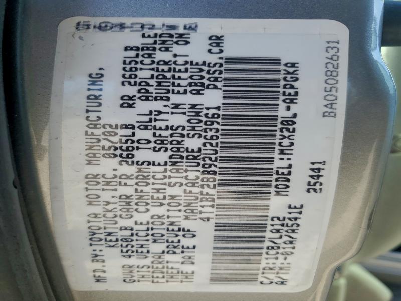 Aukcja sprzedaży 2002 Toyota Avalon, vin: 4T1BF28B92U263961, numer aukcji: 97733825
