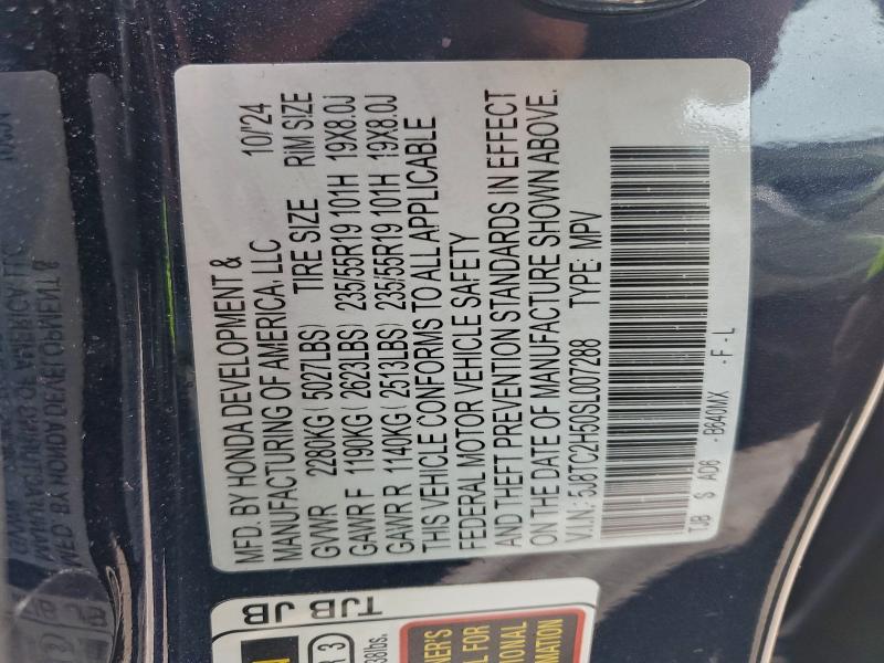 96254105 :رقم المزاد ، 5J8TC2H50SL007288 vin ، 2025 Acura Rdx مزاد بيع