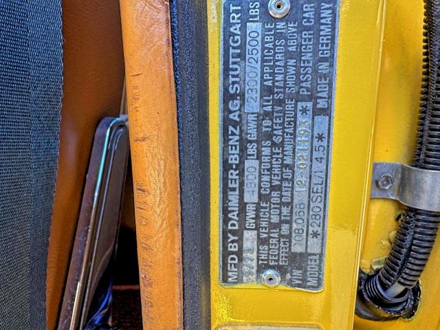 Продажа на аукционе авто 1973 Mercedes-benz 280sel 4.5, vin: 10806812021193, номер лота: 95999965
