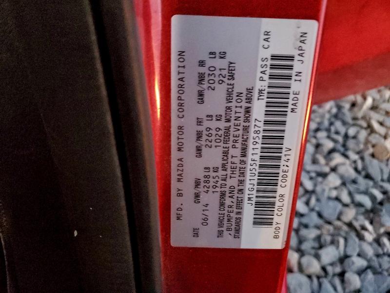 Aukcja sprzedaży 2015 Mazda 6, vin: JM1GJ1U55F1195877, numer aukcji: 96502485