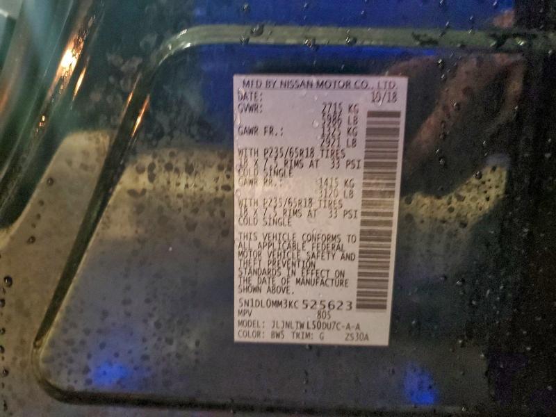 Aukcja sprzedaży 2019 Infiniti Qx60 Luxe, vin: 5N1DL0MM3KC525623, numer aukcji: 94991535