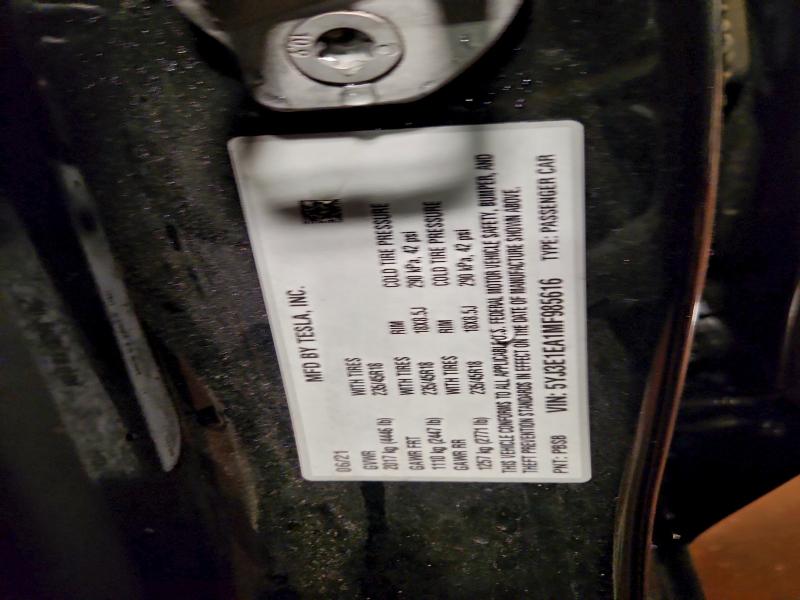 Aukcja sprzedaży 2021 Tesla Model 3, vin: 5YJ3E1EA1MF985616, numer aukcji: 96397445