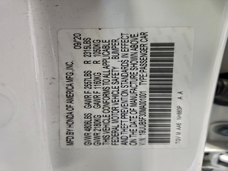 Продаж на аукціоні авто 2021 Acura Tlx, vin: 19UUB5F30MA001001, номер лоту: 95689115