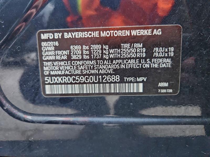Aukcja sprzedaży 2016 Bmw X5 Xdrive3, vin: 5UXKR0C59G0U12688, numer aukcji: 96741355