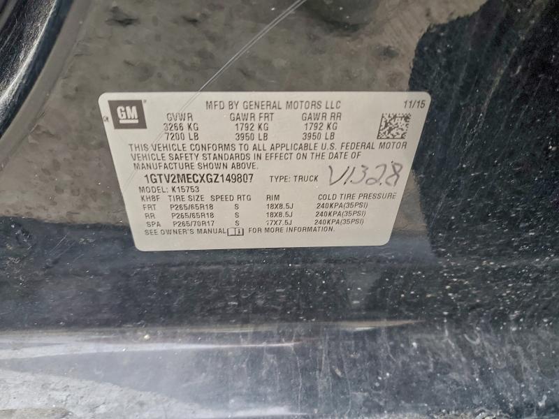 Aukcja sprzedaży 2016 Gmc Sierra K15, vin: 1GTV2MECXGZ149807, numer aukcji: 94125535