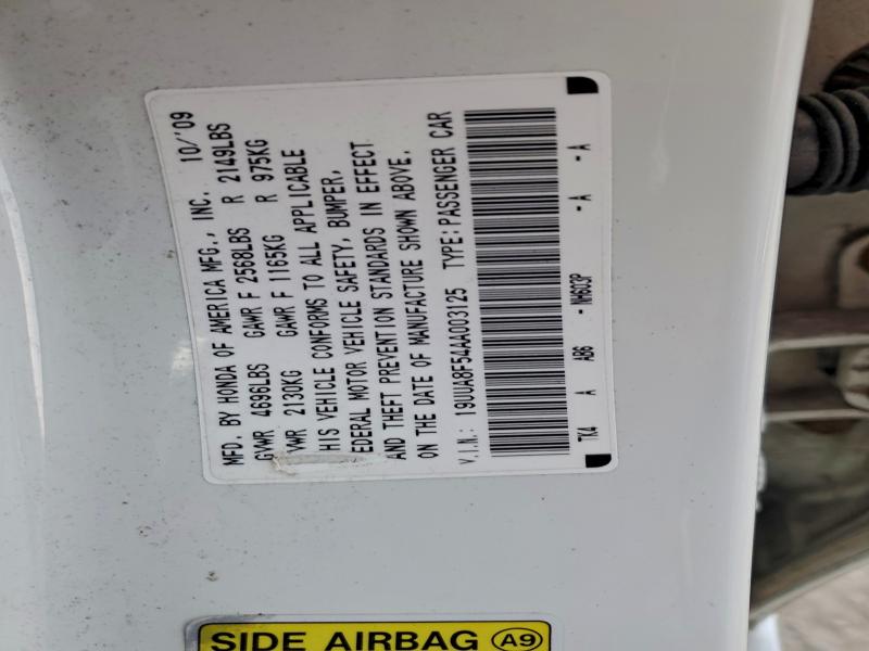 Продаж на аукціоні авто 2010 Acura Tl, vin: 19UUA8F54AA003125, номер лоту: 96626195