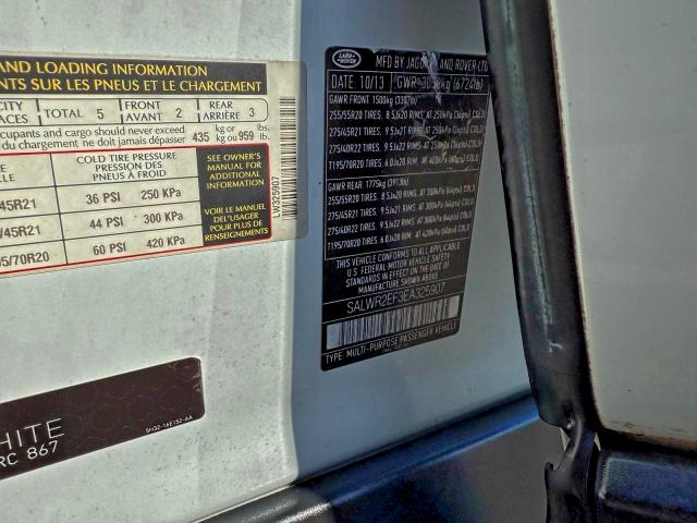 95348505 :رقم المزاد ، SALWR2EF3EA325907 vin ، 2014 Land Rover Range Rove مزاد بيع