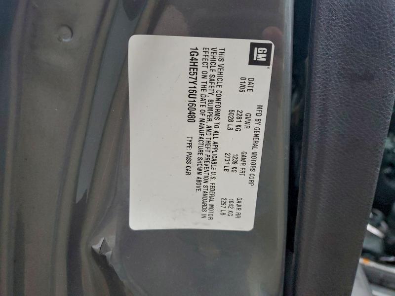 Продаж на аукціоні авто 2006 Buick Lucerne Cx, vin: 1G4HE57Y16U160480, номер лоту: 96463935