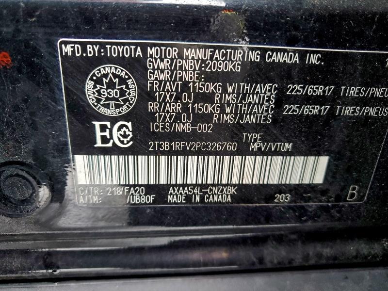 Продаж на аукціоні авто 2023 Toyota Rav4, vin: 2T3B1RFV2PC326760, номер лоту: 95469895
