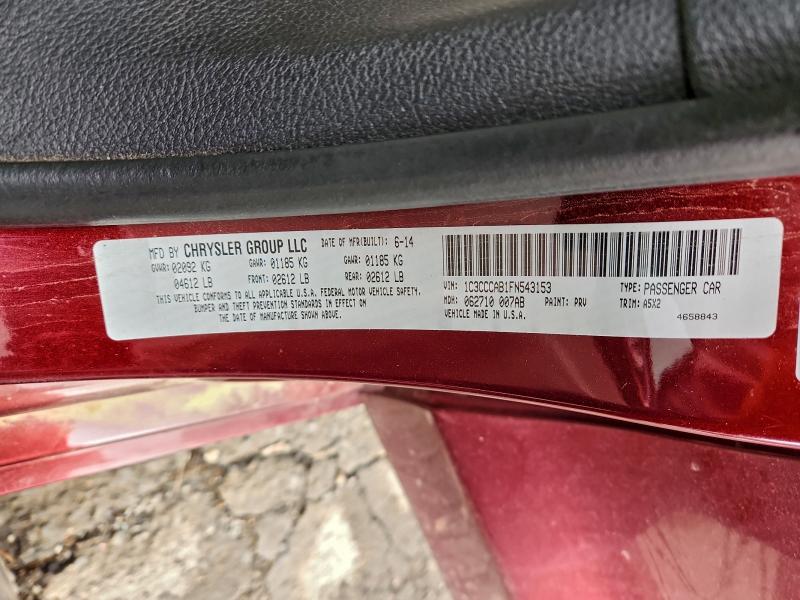 Aukcja sprzedaży 2015 Chrysler 200 Limite, vin: 1C3CCCAB1FN543153, numer aukcji: 95866595