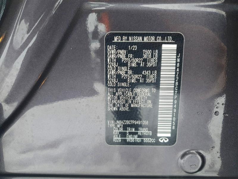 Aukcja sprzedaży 2023 Infiniti Qx80 Senso, vin: JN8AZ2BC7P9491058, numer aukcji: 94793625