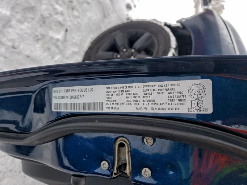 2021 Ram 1500 Classic მანქანა იყიდება აუქციონზე, vin: 3C6RR7KT3MG693717, აუქციონის ნომერი: 93443415