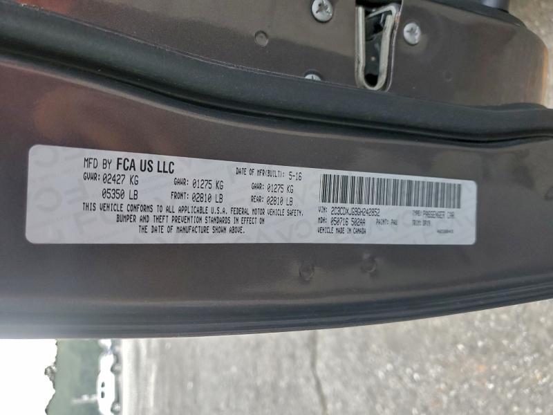 Продажа на аукционе авто 2016 Dodge Charger, vin: 2C3CDXJG9GH242852, номер лота: 94901825