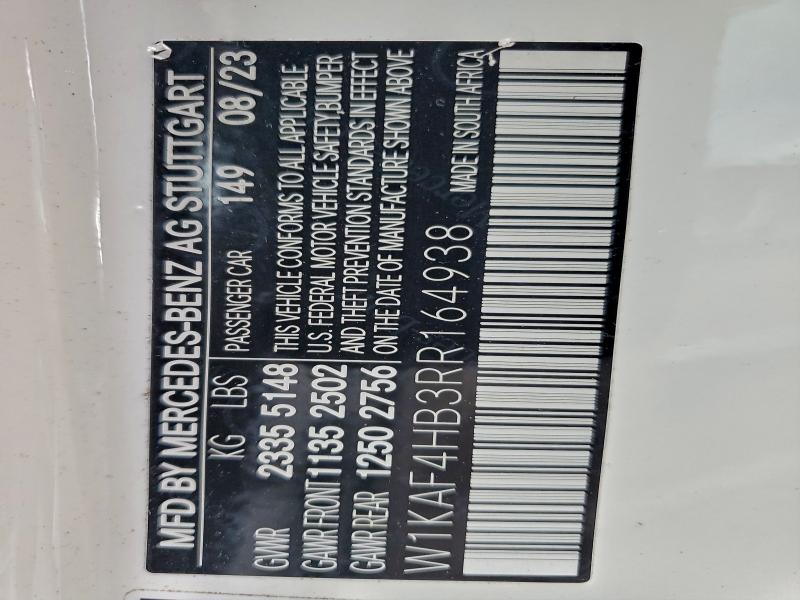 Aukcja sprzedaży 2024 Mercedes-benz C 300 4mat, vin: W1KAF4HB3RR164938, numer aukcji: 97720735