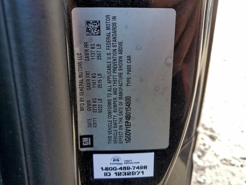 97005055 :رقم المزاد ، 1G6DV1EP4B0154800 vin ، 2011 Cadillac Cts-v مزاد بيع