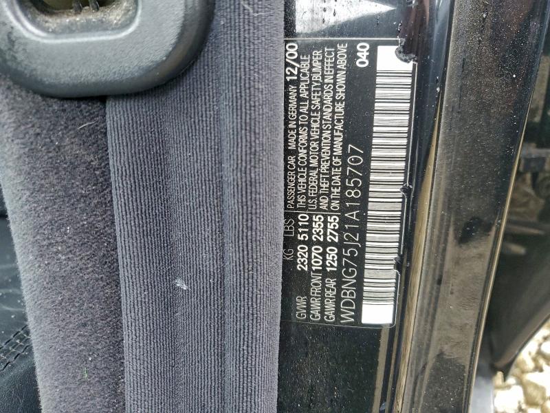 Продажа на аукционе авто 2001 Mercedes-benz S 500, vin: WDBNG75J21A185707, номер лота: 98849065